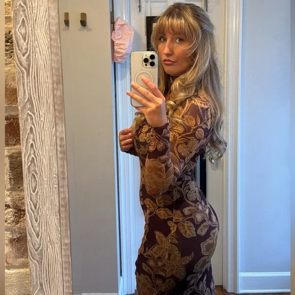 Showpo Vivian Midi Dress Amber Bloom - Picture 2 of 4